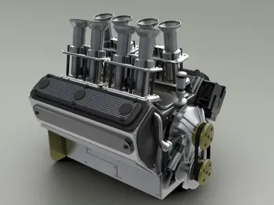 V-8 Motor Sport Car 3D model