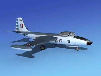 McDonnell F2H4 Banshee V14 3D model