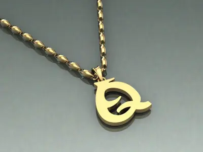 Pendant Q-q1 3D print model