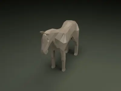 Horse Low-poly 3D model
