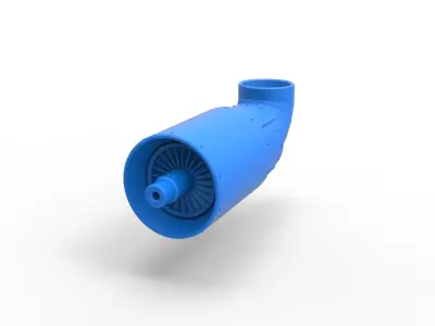 Jet engine 6 Scale 1 to 25 3D print model