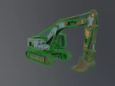 excavator wreck 3D model