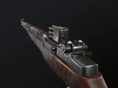 M1 Garand Low-poly 3D model
