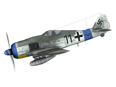 Focke Wulf - FW190 A8 - Black11 3D model