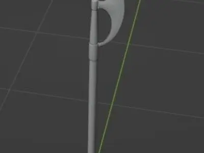 Melee weapon - Bardiche Free low-poly 3D model