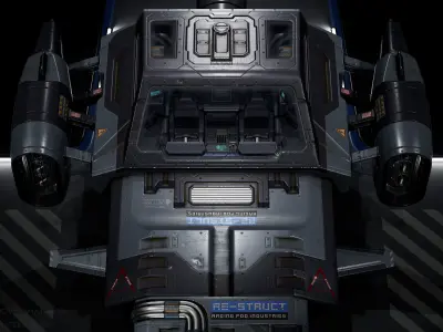 Sci-Fi Aircraft  Low-poly 3D model