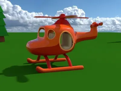 Toy Helicopter 3D model