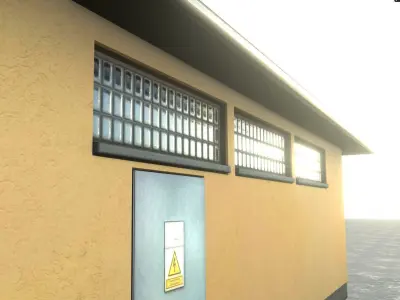 Low-Poly Substation Remastered Low-poly 3D model