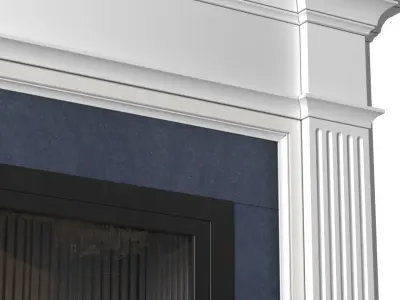 Modern fireplace in classic style Art Deco 3D model