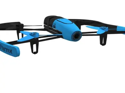 Parrot Bebop Drone 3D Model Blue 3D model