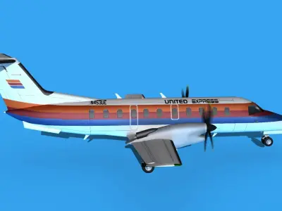 Embraer EMB120 United Airlines Express 1 3D model