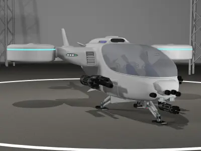 TiltRotor Quadcopter 3D model