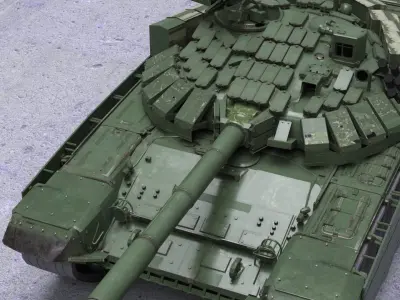 Russian T-72 main battle tank 3D model