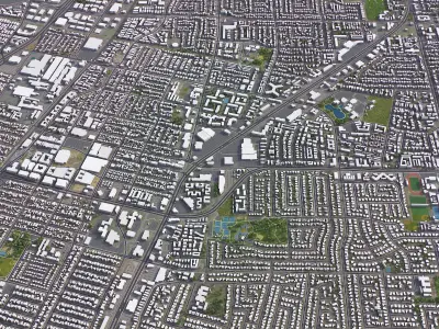 Sunnyvale Low-poly 3D model