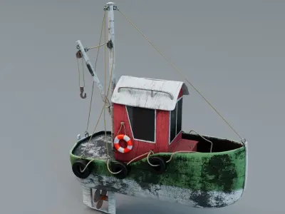 tug boat 3D model