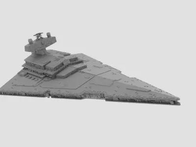 Imperial 1 Star Destroyer Star Wars - High detail level 3D model 3D model