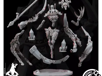 NECROCYBORG THE CRESCENT REAPER LORD 3D model
