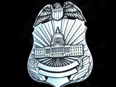 Police badge 3D print model