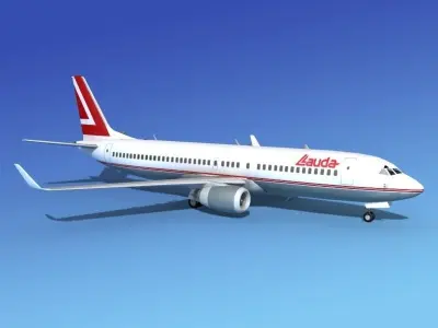 Boeing 737-800 Lauda Air 3D model
