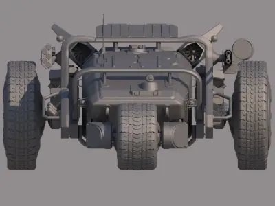 Sci-Fi Military Vehicle 3D model