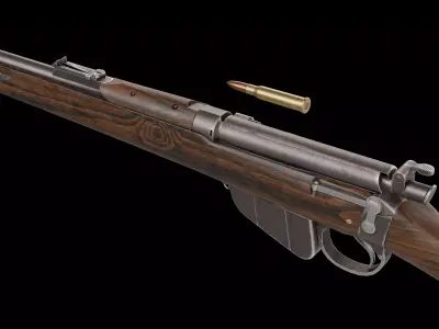 Magazine Lee Enfield MLE rifle Low-poly 3D model