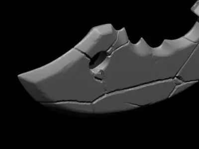 Stylized Fantasy Sword Zbrush Project File - ZPR 3D model