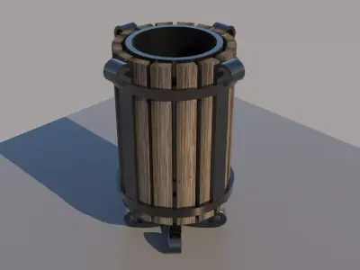 Trash Box - Outdoor Low-poly 3D model