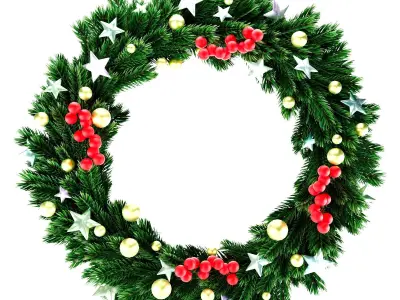  Christmas wreath Free 3D model