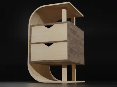Modern Drawer Free low-poly 3D model purchase