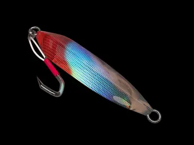 metal Jig  3D model Fishing Lure Low-poly 3D model 3 3D model