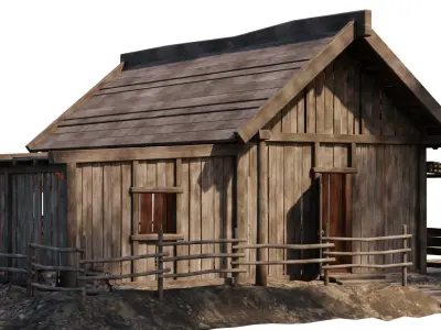 Old House 31 PBR 4K GameReady Low-poly 3D model