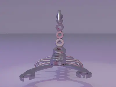 Scorpion metal art Low-poly 3D model