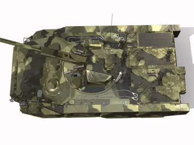 2S38 DERIVATSIYA PVO RUSSO Low-poly 3D model