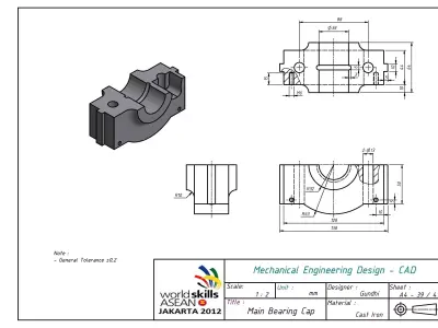 Main Bearing Cap Free 3D model