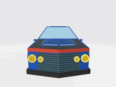 Low poly free Sport car for free Free low-poly 3D model