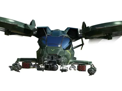 Avatar Aerospatiale SA-9 Kestrel Gunship Helicopter Low-poly 3D model