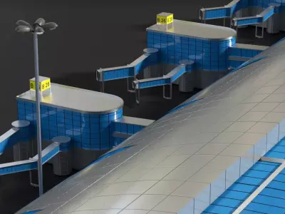 Dubai International Airport 3D model