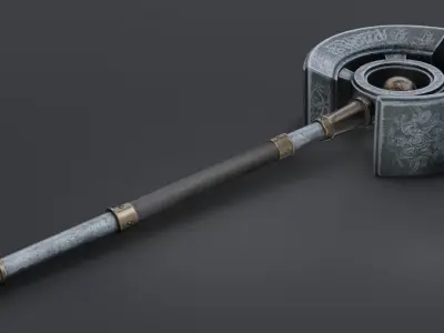 Hammer 09 Low-poly 3D model