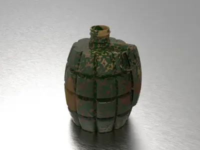 grenade bottle 3D print model