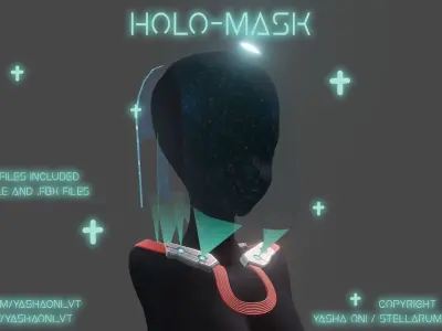 Holo mask Low-poly 3D model