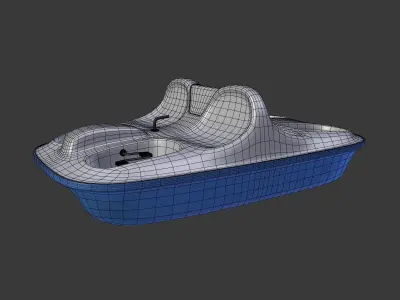 Pedal Boat Low-poly 3D model purchase