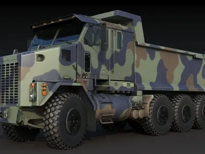 Military Dump Truck Oshkosh M1070  Low-poly 3D model