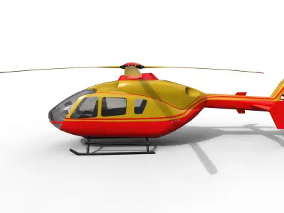 EC135 Helicopter Low-poly 3D model