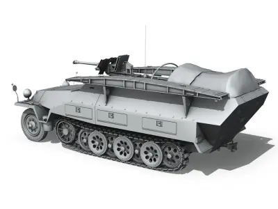 SDKFZ 251 7 Ausf D - Assault Engineer Vehicle 3D model