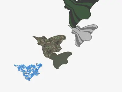 space mosquito version B Low-poly 3D model