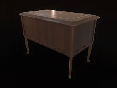 Low Poly Night Stand PBR Free low-poly 3D model