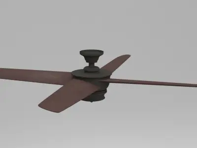 Brown Ceiling Fan Low-poly 3D model
