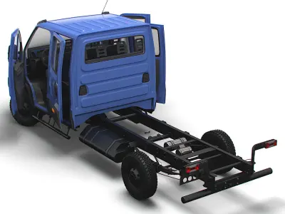 Iveco Daily Doka 4x4 HQ Interior 2023 3D model