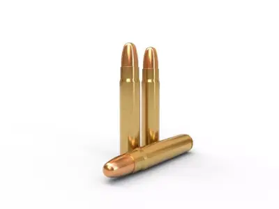 125x70mm Ammo Low-poly 3D model