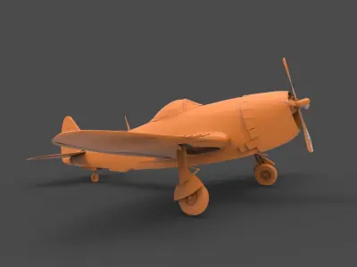 P-47 Thunderbolt 3D print model